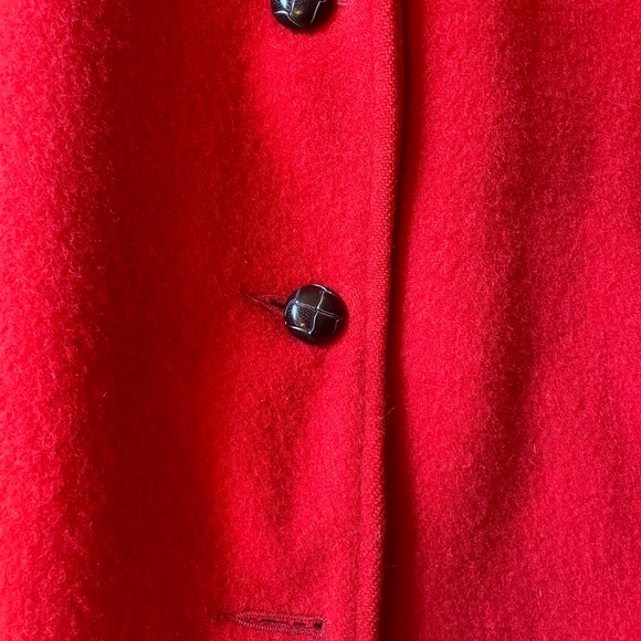 RARE Red 1970s Hudsons Bay Wool Coat Women’s Size 8 S/M - Picture 5 of 15